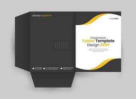Presentation folder template design and modern layout Folder design, cover for catalog vector
