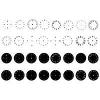 Clock face icon set. Time illustration sign collection. Clock symbol. Wall clock logo. vector