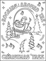 rocking around the christmas tree vector