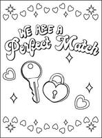we are perfect valentine color pages vector