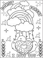 do not forget valentine color pages vector