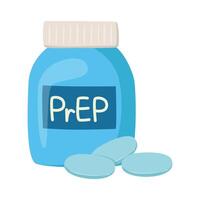 HIV medicine Pre Exposure Prophylaxis, PrEP and Post Exposure Prophylaxis, PrEP drug vector