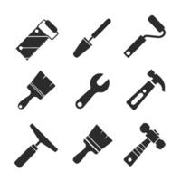 Maintenance Tools Icons for Construction and DIY Projects vector