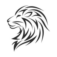 Symmetrical lion head in modern abstract style vector