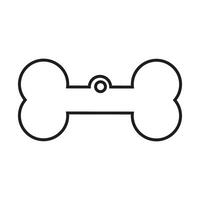 Bone tag icon . Dog tag illustration sign. Tag symbol or logo. vector