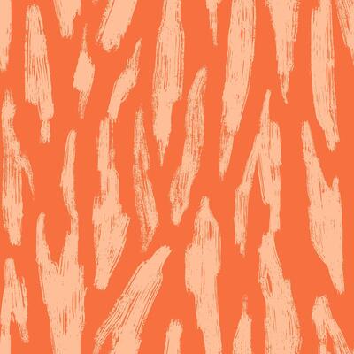 Hand drawn seamless pattern with shabby spots. Beige and orange grunge texture drawn with brush. Peach color background. Tree bark drawing