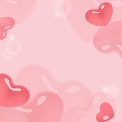 3d candy hearts social media cute romantic background design with copy space