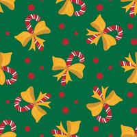 Holiday background with candy canes vector