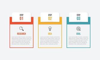 Timeline infographic design element and number options. Business concept with 3 steps. Can be used for workflow layout, diagram, annual report, web design. business template for presentation. vector