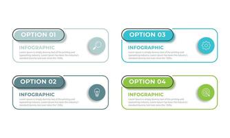 Infographic design with icons and 4 options or steps. Infographics for business concept. Can be used for presentations banner, workflow layout, process diagram, flow chart, info graph vector