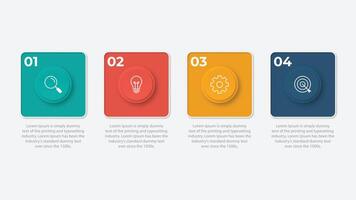 Infographic design with icons and 4 options or steps. Infographics for business concept. Can be used for presentations banner, workflow layout, process diagram, flow chart, info graph vector