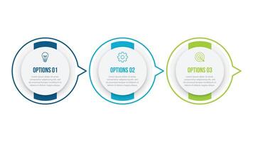 infographic design template with 3 options or steps vector