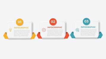 Presentation business infographic template with 3 options. illustration. vector