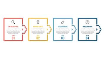 Infographic design with icons and 4 options or steps. Infographics for business concept. Can be used for presentations banner, workflow layout, process diagram, flow chart, info graph vector