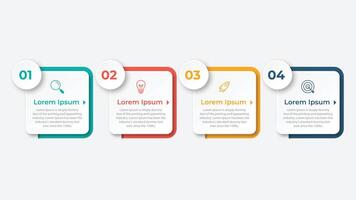 Infographic design with icons and 4 options or steps. Infographics for business concept. Can be used for presentations banner, workflow layout, process diagram, flow chart, info graph vector