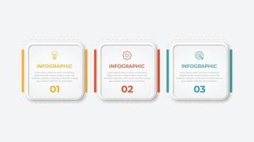 Presentation business infographic template with 3 options. illustration. vector