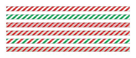 Candy cane line with red and green striped. Seamless line with striped candy pattern. Candy lines. illustration vector