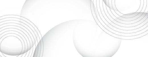 white and gray abstract background with circles vector