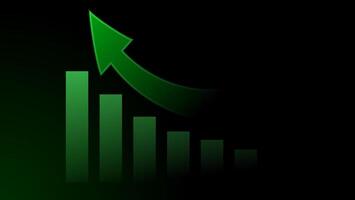 business trading graph investment growth with green up arrow vector