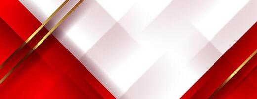 red and white luxury abstract background with golden stripes. great for business corporate banner design vector