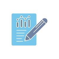 report concept line icon. Simple element illustration. report concept outline symbol design. vector