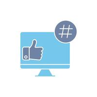social media concept line icon. Simple element illustration. social media concept outline symbol design. vector