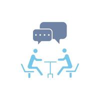 meeting concept line icon. Simple element illustration. meeting concept outline symbol design. vector