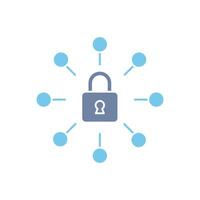 secure connection concept line icon. Simple element illustration. secure connection concept outline symbol design. vector