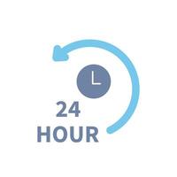 24 hour concept line icon. Simple element illustration. 24 hour concept outline symbol design. vector
