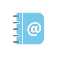 address book concept line icon. Simple element illustration. address book concept outline symbol design. vector