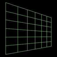 Y2K Rave Psychedelic Futuristic Perspective Polygonal Grid in trendy neon green black style vector