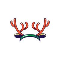 Reindeer head band with ears and antlers vector