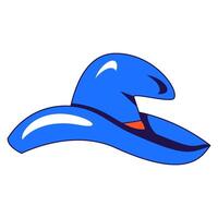 Sorcerer hat with wide brims and ribbon vector