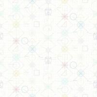 Symmetrical Mathematical Seamless Pattern vector