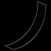 Y2K Rave Psychedelic Futuristic Simple Curve in trendy neon green black style vector