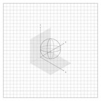 Sphere With Vertical And Horizontal Sections vector