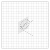 Flat Cylinder Figure Constructed On Coordinate vector