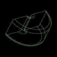 Y2K Rave Psychedelic Futuristic Arch with Square Base in trendy neon green black style vector