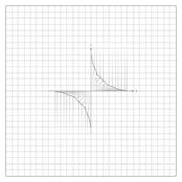 Arcs On Coordinate Grid On Notebook Sheet vector