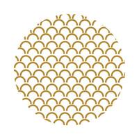 Circle With Asian Pattern Of Brass Scale Ornate vector