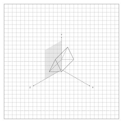 Volumetric Triangle Elongated Along Coordinate