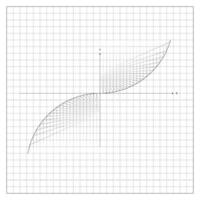 Curved Line At Intersection Of Axes On Notebook vector