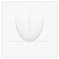 Arc On Xy Axes On Notebook Sheet Of Checkered vector