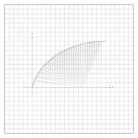 Arc Of Growing Graph From Zero Coordinate Point vector