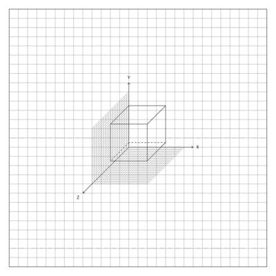 Cube Built On An Isometric Coordinate Grid