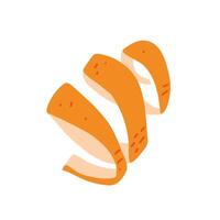 Illustration of orange salmon sashimi slices artistically arranged on a white background vector