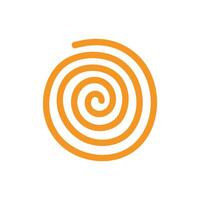 Abstract orange spiral design representing motion and creativity in modern art vector