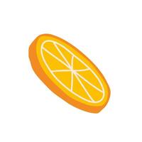 Sliced orange showcasing vibrant color and fresh texture in a minimalist design vector