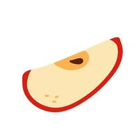Fresh apple slice against a plain background with vibrant color contrast vector