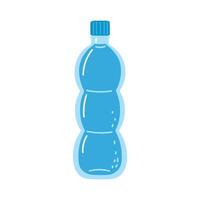 A colorful water bottle with a twist shape sitting on a white background vector